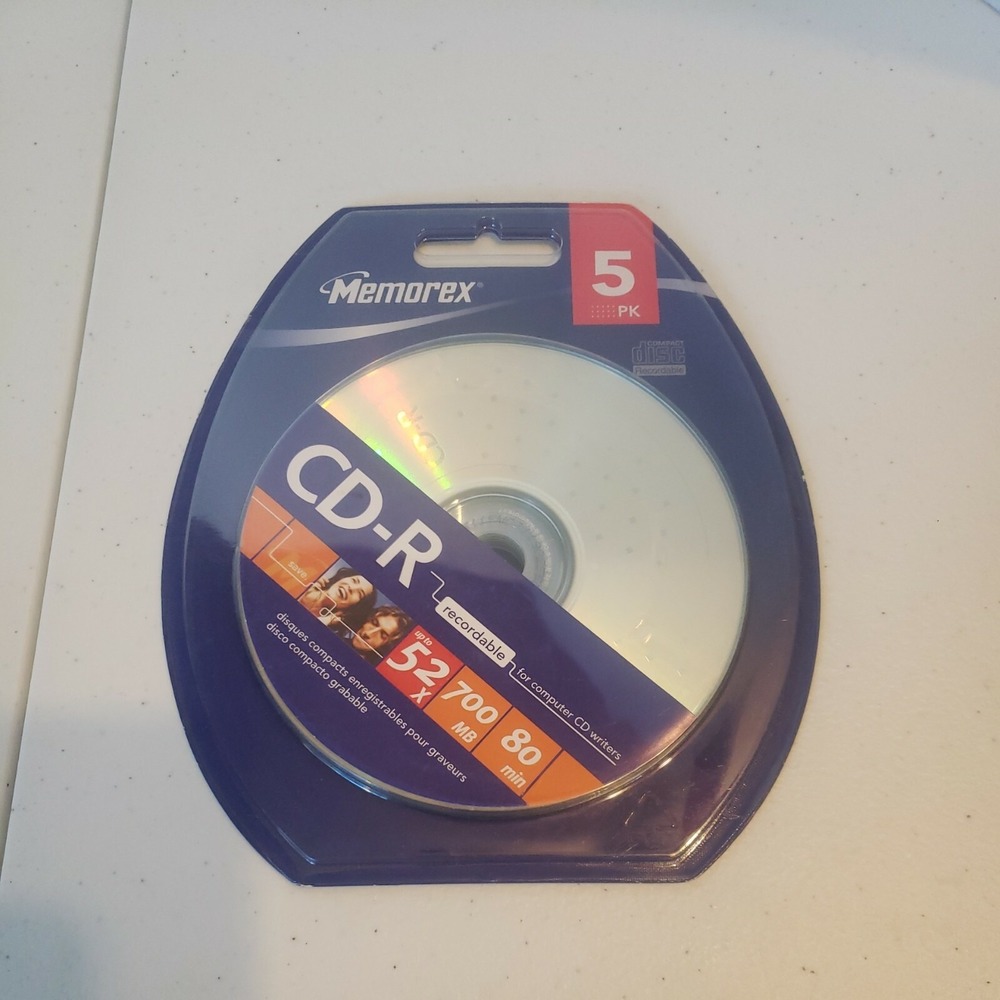 Memorex CD-R 52X 700 MB 80 Min 5 Pack